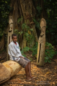 Boy Watching Rom Dance - Fanla Village, Ambrym Island, Vanuatu 2012